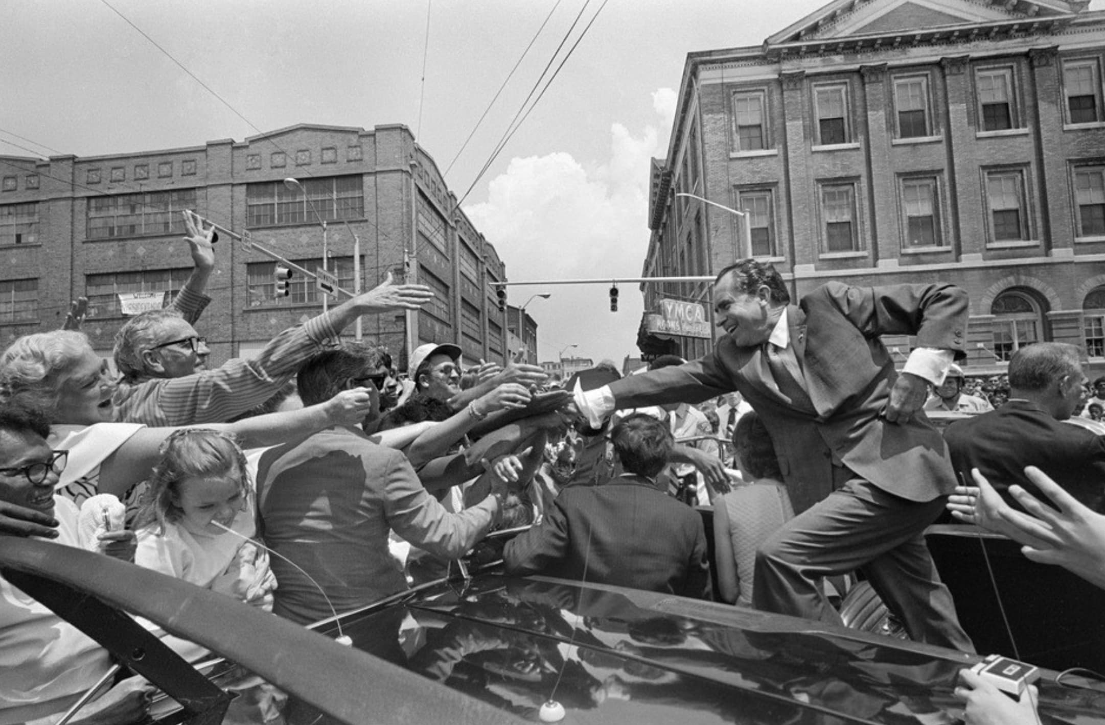 “Richard Nixon visiting Mobile, AL in 1971 for the groundbreaking of the Tennessee-Tombigbee Waterway Project.”